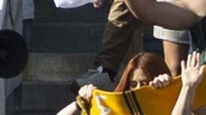 Javier 'Chicharito' Hernández celebra su gol con el LA Galaxy ante el LAFC.