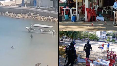 Momentos de terror vivieron los turistas por una balacera en una playa de Acapulco, México.