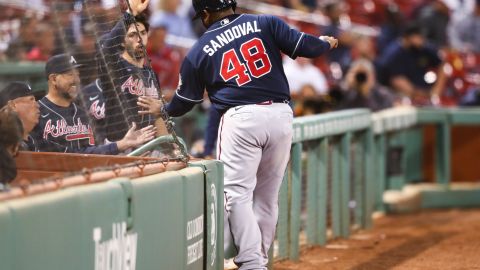 El venezolano Pablo Sandoval jugó en 2021 con los Bravos de Atlanta.