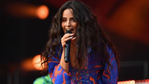 Camila Cabello cantando en el festival Global Citizen Live 2021.