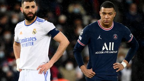 Karim Benzema y Kylian Mbappé