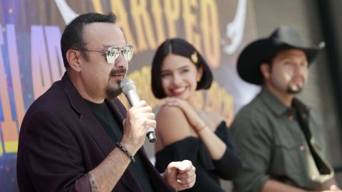 Pepe Aguilar, Ángela Aguilar y Leonardo Aguilar | Emma McIntyre/Getty Images.