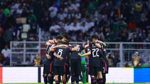 Jugadores de México previo al compromiso contra los Estados Unidos.