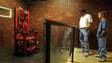 La silla eléctrica apodada "Old Sparky" en el Texas Prison Museum en Huntsville