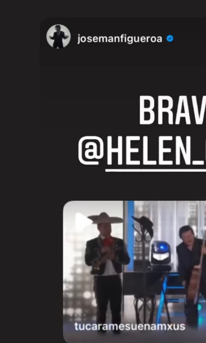 José Manuel Figueroa le agradeció a Helen Ochoa revivir a su padre Joan Sebastian