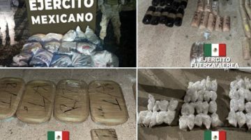 Militares mexicanos decomisan más de 1,000 libras de drogas en Sonora.