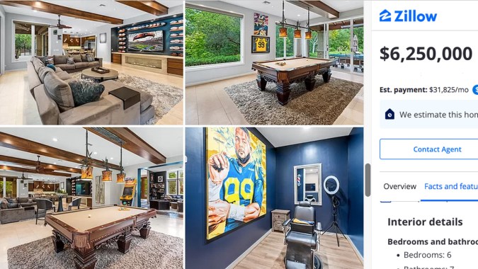 Aaron Donald no iba a la barbería, la barbería iba a él (Zillow)