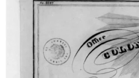 Certificado de membresía en la Sociedad Americana de Colonización creada en 1816 y compuesta por hombres blancos.