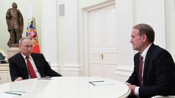 Putin y Medvedchuk, reunidos en Moscú en 2020.