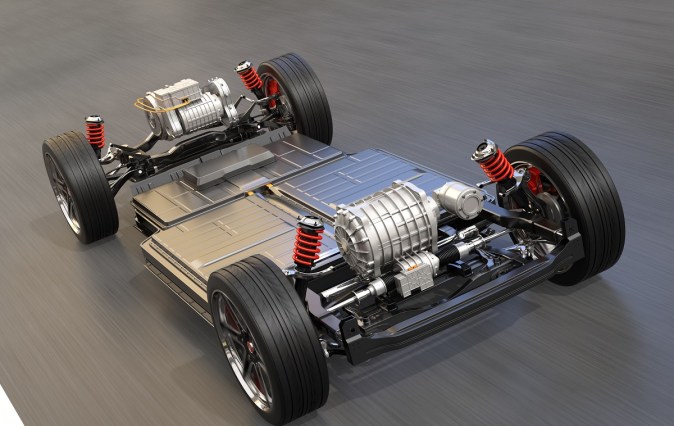 Chasis de auto eléctrico