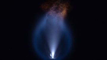 El raro efecto pudo verse en este lanzamiento de SpaceX en Florida, el 15 de septiembre de 2021.