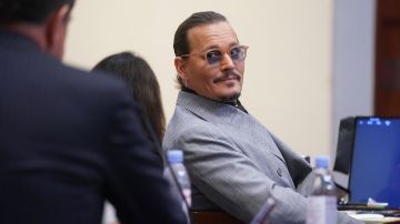 Johnny Depp en el juicio por difamación en contra de Amber Heard.