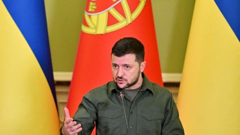 El presidente de Ucrania Volodimir Zelensky.