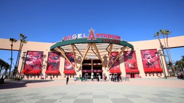 ANAHEIM, CALIFORNIA - APRIL 02: A general view outside of Angel Stadium of Anaheim before the game between the Los Angeles Angels and the Chicago White Sox on April 02, 2021 in Anaheim, California. (Photo by Katelyn Mulcahy/Getty Images)