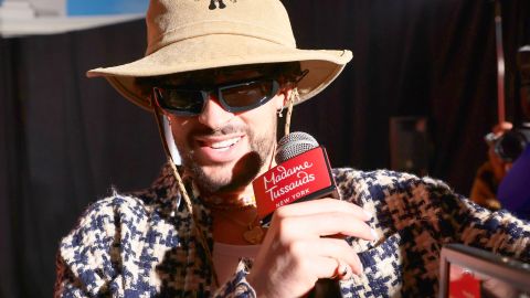 Bad Bunny en la presentación de sus figuras de cera en Madame Tussauds New York y Madame Tussauds Orlando.