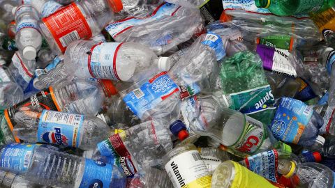 SAN FRANCISCO - MARCH 2: Recycled plastic bottles are seen at the San Francisco Recycling Center March 2, 2005 in San Francisco, California. Bottled water is the single largest growth area among all beverages, more than doubling over the last decade. Only about 12 percent of plastic bottles, mostly water, were recycled in 2003, according to industry consultant R.W. Beck, Inc. Since most bottled water is consumed away from home where recycling isn't an option, an estimated 40 million bottles a day go into the trash or become litter. (Photo by Justin Sullivan/Getty Images)