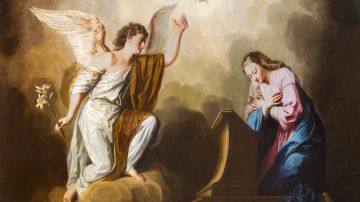 El arcángel Gabriel anunció a María la concepción de Jesús.