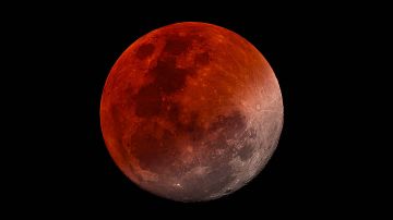 El eclipse total de luna será una hermosa luna de sangre.