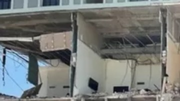 Los daños causados por una explosión ocurrida en el hotel Saratoga en La Habana.