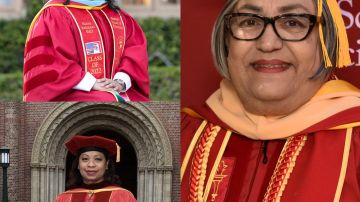 Tres latinas, Laura Trejo, Iliana Baltazar e Iris Aguilar, con amplia experiencia profesional, obtienen su doctorado en USC. (Cortesía)