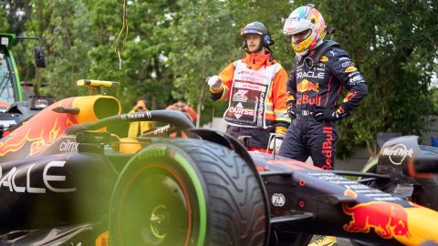 Checo Pérez tuvo que abandonar la Pole del GP de Canadá.