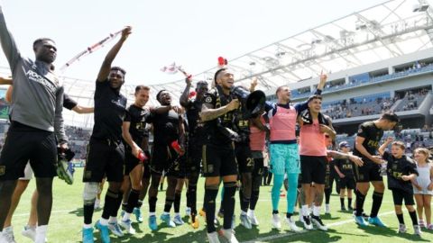 LAFC festeja ser primero de la División Oeste de la MLS.