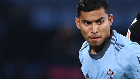 Orbelín Pineda con el Celta de Vigo.