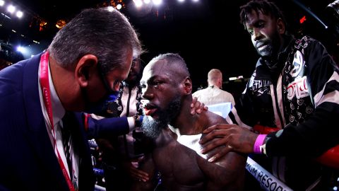 Deontay Wilder tras caer derrotado ante Tyson Fury.