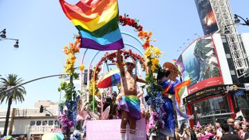 LOS ANGELES, CALIFORNIA - JUNE 12: Parade participants attend Christopher Street West (CSW) LA Pride Parade Presented By TikTok "Love Your Pride" on June 12, 2022 in Los Angeles, California. (Photo by Tommaso Boddi/Getty Images)