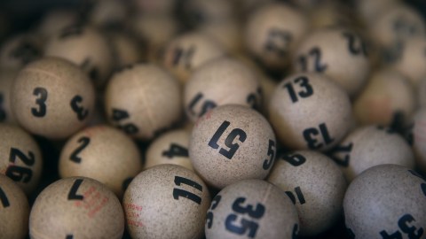 SAN LORENZO, CA - JANUARY 13: Lottery balls are seen in a box at Kavanagh Liquors on January 13, 2016 in San Lorenzo, California. Dozens of people lined up outside of Kavanagh Liquors, a store that has had several multi-million dollar winners, to -purchase Powerball tickets in hopes of winning the estimated record-breaking $1.5 billion dollar jackpot. (Photo by Justin Sullivan/Getty Images)