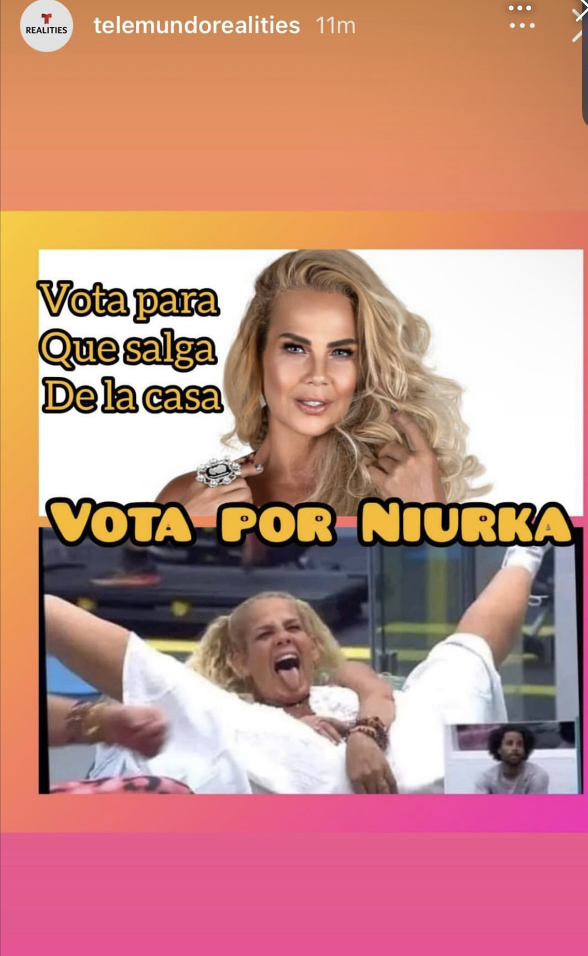 Telemundo pide en Instagram que voten para sacar de 'La casa de los Famosos' a Niurka y luego lo borra