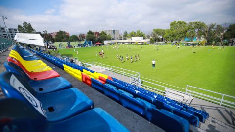 Panorámica de la Cancha Centenario No. 5 del Club América en Coapa.