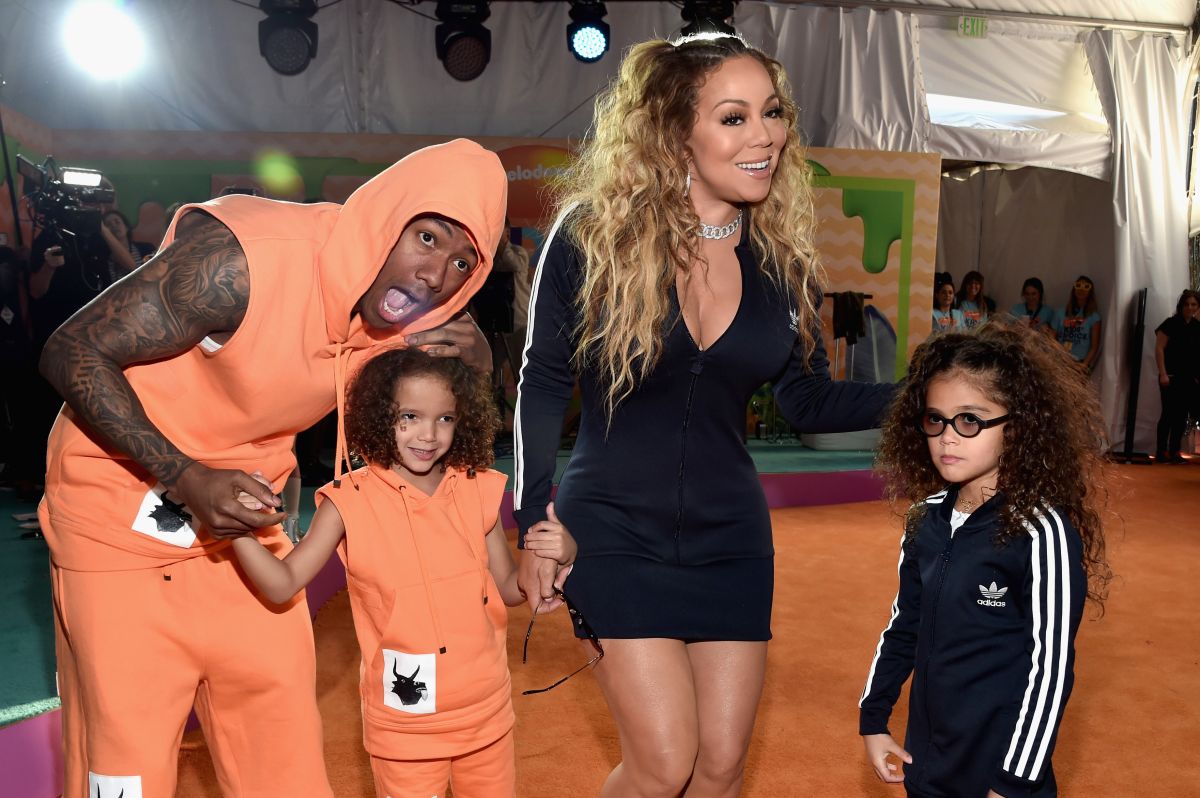 Mariah Carey, su ex esposo Nick Cannon y los gemelos de ambos.
