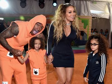 Mariah Carey, su ex esposo Nick Cannon y los gemelos de ambos.