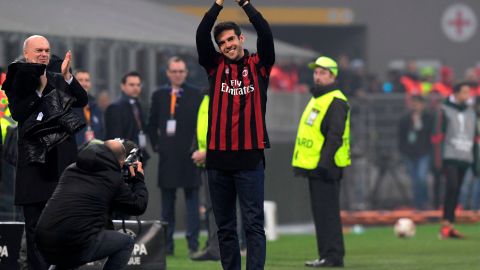 Ricardo Kaká en San Siro en 2017.