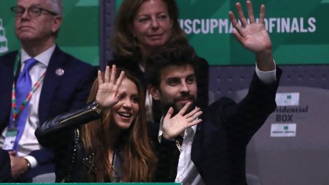 Shakira y Piqué juntos en un juego de tenis.