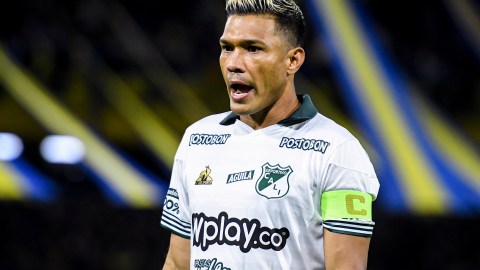 Teófilo Gutiérrez en el juego del Deportivo Cali vs Boca Juniors.