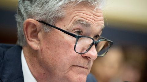 El presidente de la Fed, Jerome Powell, durante una audiencia en el Senado.