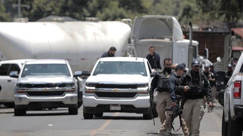 Retén policiaco en Michoacán