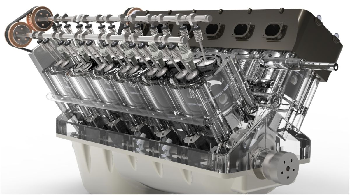 Motor V12 de MAN Engines se prueba en barcos y supera los 1,000 CV, en parte gracias a un sistema de inyección por hidrógeno