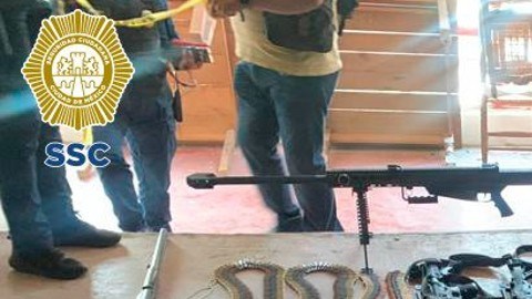 Arsenal decomisado a sicarios de Sinaloa