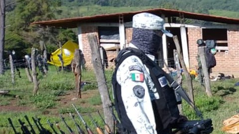Campamento del CJNG en Michoacán