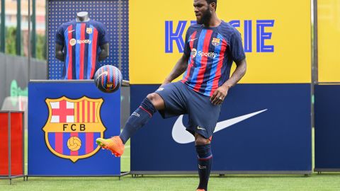 Frack Kessié ya tuvo su primer entrenamiento con el FC Barcelona.