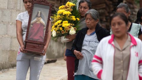 Los familiares y pobladores tenían todo listo para recibir a los tres jóvenes.