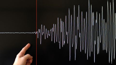 Imagen ilustrativa de un sismógrafo registrando un fuerte terremoto.