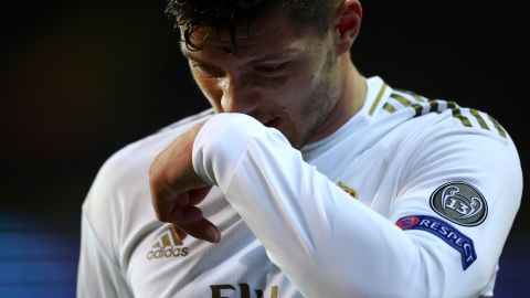 Luka Jovic en un partido con el Real Madrid en 2019.