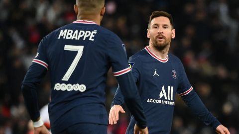 Lionel Messi y Kylian Mbappé