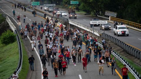 Caravana de inmigrantes migrantes México