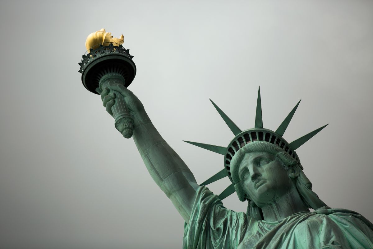Una vista de la Estatua de la Libertad, 8 de agosto de 2017 en la Ciudad de Nueva York.