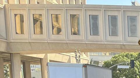 Alexandro Gutiérrez durante una protesta frente al ayuntamiento de Los Ángeles. (Suministrada)